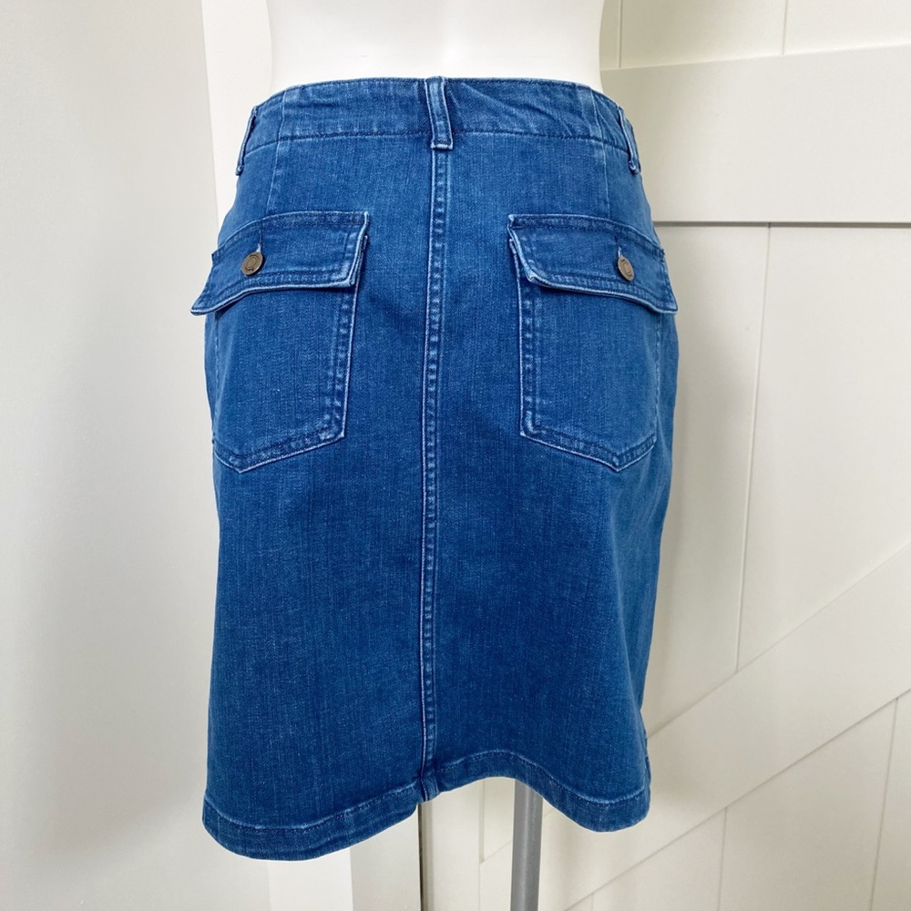 Boden Blue Denim Knee Length Skirt - Picture 5 of 7